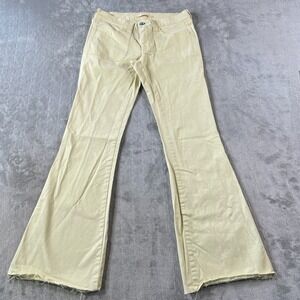 Mavi Jeans Women 27x32 Light Yellow Rony Flare Festival Bootcut Patch‎ Pocket